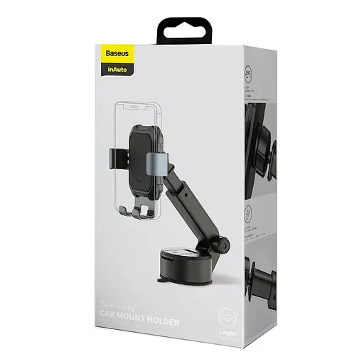 Автодержатель автоматический Baseus Tank gravity car mount holder with suction base - фото 3