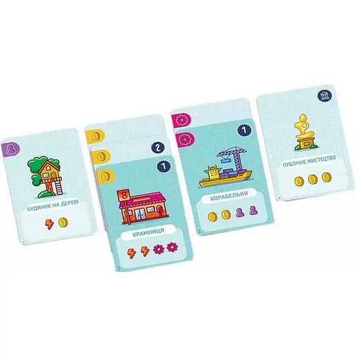 Карточная игра Games 7 Days Карточный город PCT01UA 160 двусторонних карточек ресурсов - фото 6