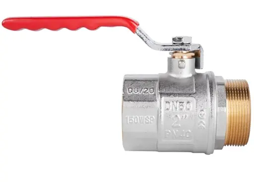 Кран шаровой Thermo Alliance Standart 2" ВЗ прямой, никель, PN40, рычаг SD605NW50PN40 - фото 2