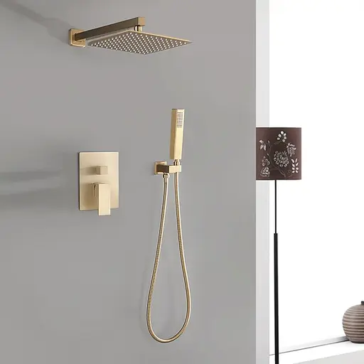 Душова система прихованого монтажу Rea Bento L.gold BOX золото REA-P4893, Золотий - фото 3