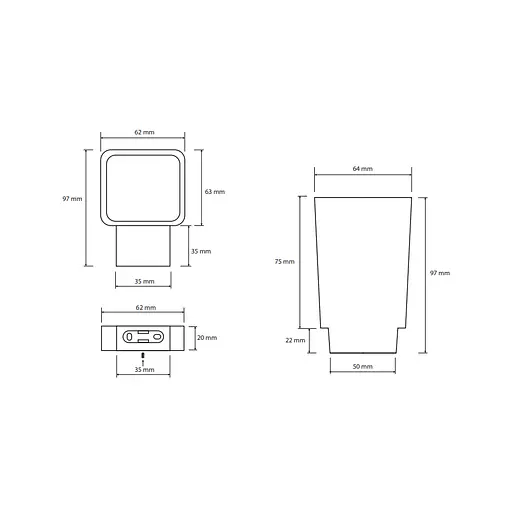 Склянка з тримачем Bemeta Nero скло 135011010 білий - фото 2