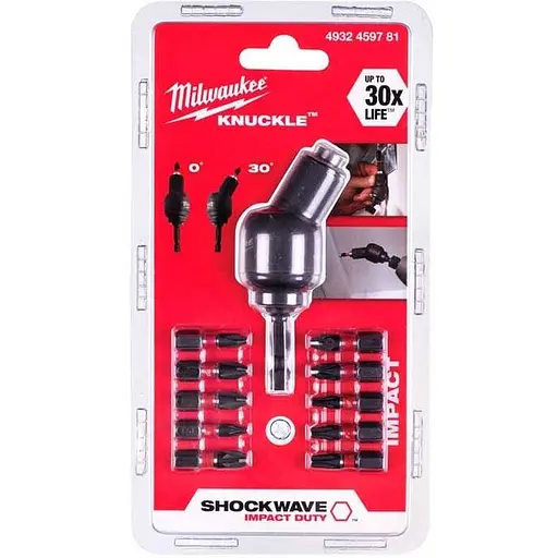 Набор бит Milwaukee с насадкой Knuckle 1/4'' 10 шт. (4932459781)