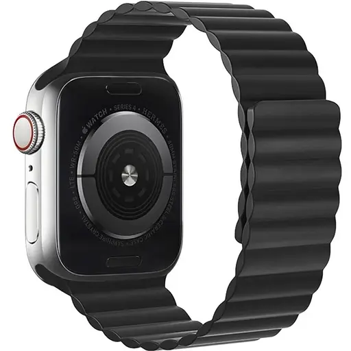 Ремешок силиконовый Hoco iWatch WA07 magnetic 38/40/41 mm черный - фото 1