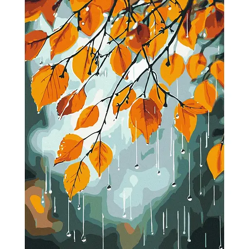 Картина за номерами на підрамнику Brushme Осінній дощ