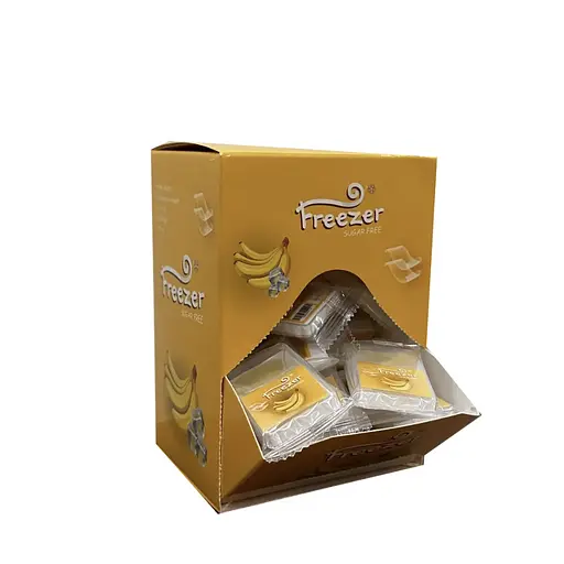 Смужки Freezer тропічний банан, для свіжого подиху,  у наборі 24 коробочки по 20 смужок-аркушів у кожній - фото 3