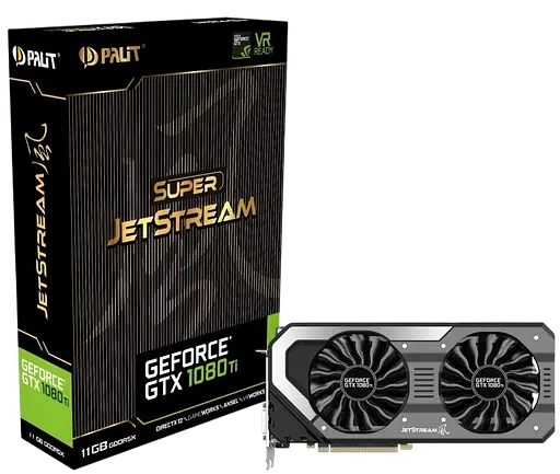 Видеокарта GeForce GTX 1080 Ti 11GB Palit Super JetStream (NEB108TS15LC-1020J) Б/У - фото 1