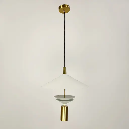 Элегантная подвесная люстра с латунным спотом | Line F | Арт. AA456-400 WT - фото 9