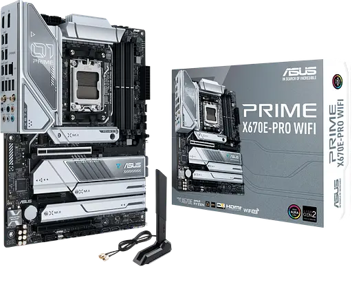 Материнська плата Asus X670E-PRO Prime Wi-Fi Socket AM5 (PRIME X670E-PRO WIFI) Б/В - фото 1