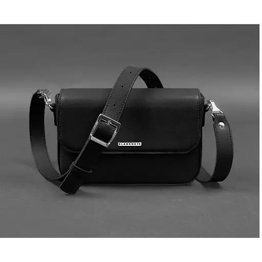 Жіноча шкіряна сумка Mary чорна - фото 1