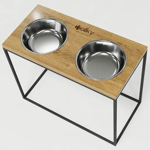 Hollky Base XL40 — миски на підставці для великих собак (2 × 1,8 л, висота 40 см) - фото 9