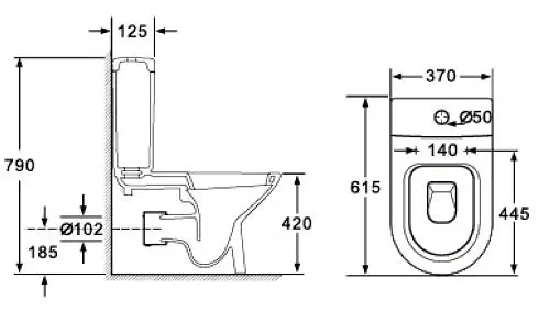 Унитаз-компакт Volle Fiesta Rim 13-77-323 с сидением Soft Close, Белый - фото 4