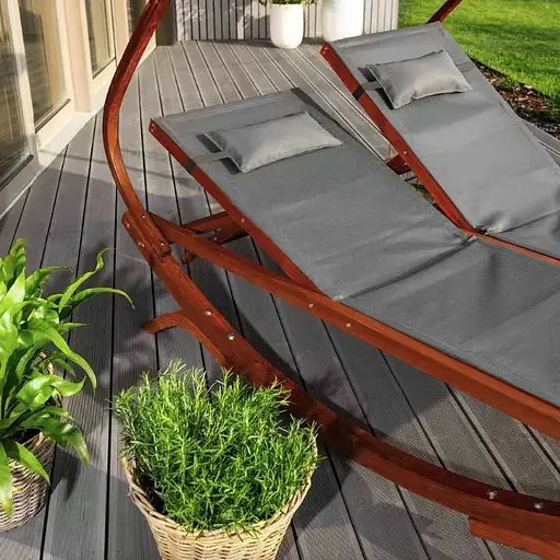 Садовый шезлонг Di Volio Pionza двухместный серый - фото 6