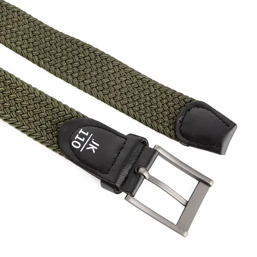 Ремень-резинка мужской JK-35006 (110 см) зеленый плетеный - фото 3