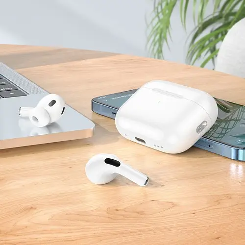 Наушники беспроводные Borofone BW92 True wireless stereo headset TWS белые - фото 4