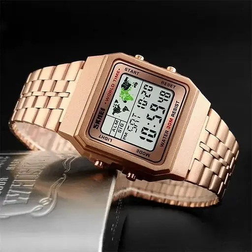 Чоловічий наручний годинник Skmei 1338 (Рожеве золото) - фото 2