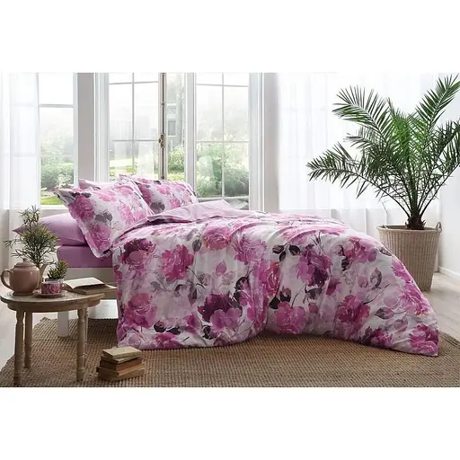 Комплект постільної білизни TAC Praise Pink Євро Різнокольоровий 000230032