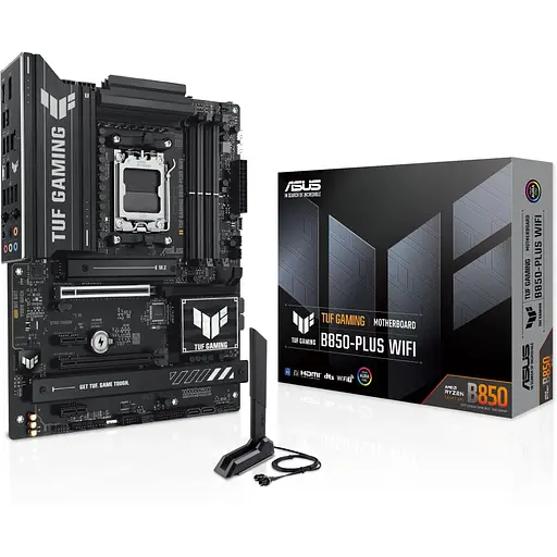 Материнська плата Asus TUF Gaming B850-PLUS WIFI sAM5 B850 4xDDR5 M.2 HDMI DP WiFi BT ATX - фото 10