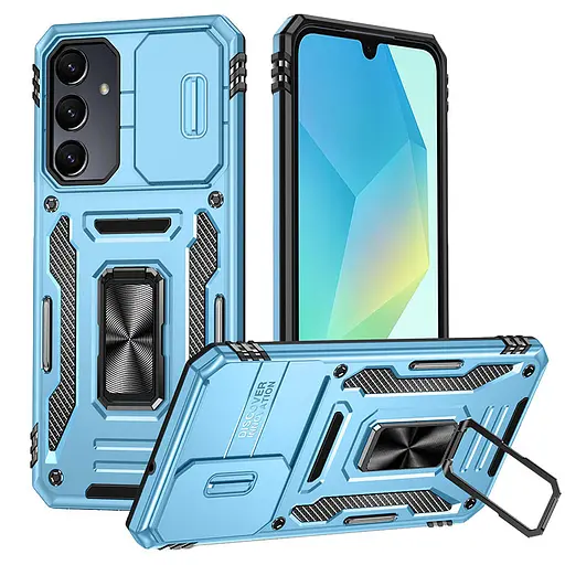 Чохол Epik ударостійкий Camshield Army Ring для Samsung Galaxy A36 5G/A56 5G Блакитний/Light Blue