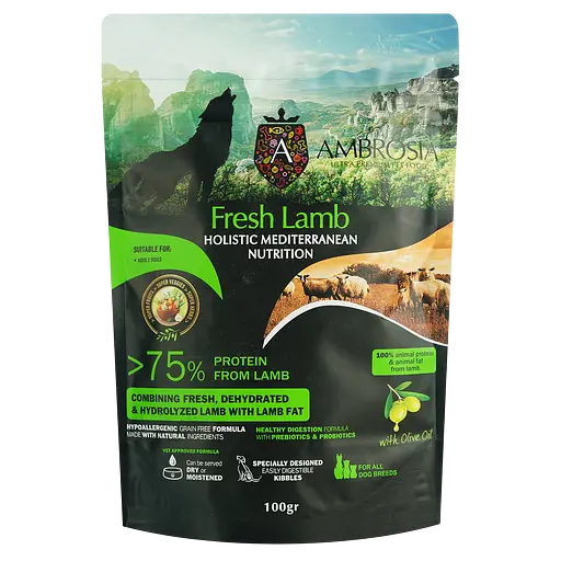 Набор сухого дегустационного корма для собак Ambrosia Mediterranean 600 г (6 шт. х 100 г) - фото 3