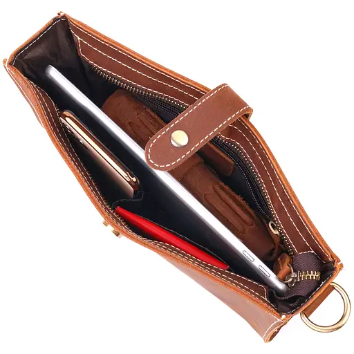 Кожаная сумка женская Vintage 17х20х6 см sum0022420 - фото 5