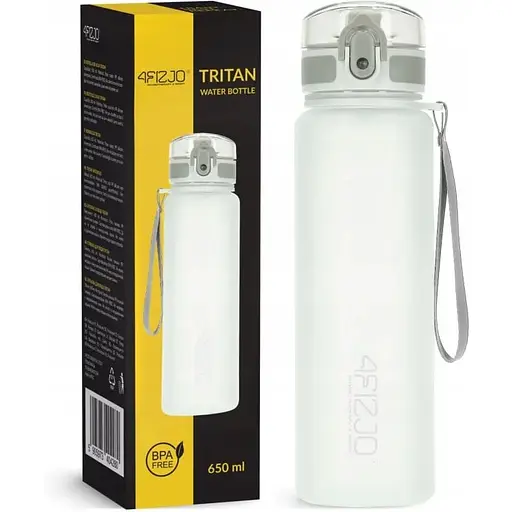 Пляшка для води 4FIZJO спортивна 650 мл Grey (P-5905973404280) - фото 1