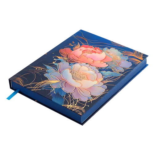 Щоденник недатований Buromax Peony поліграфічний A5 336 сторінок темно-синій (BM.20170-03) - фото 4