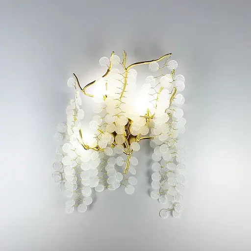 Бра в золоті з матовими монетками Line F W 105B/3 GD - фото 4