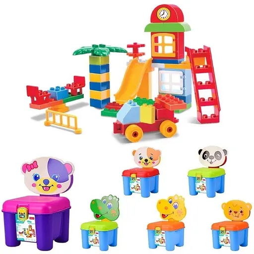 Конструктор IBLOCK, 46 деталей, 3в1, стул, 34x18x20 см - фото 2