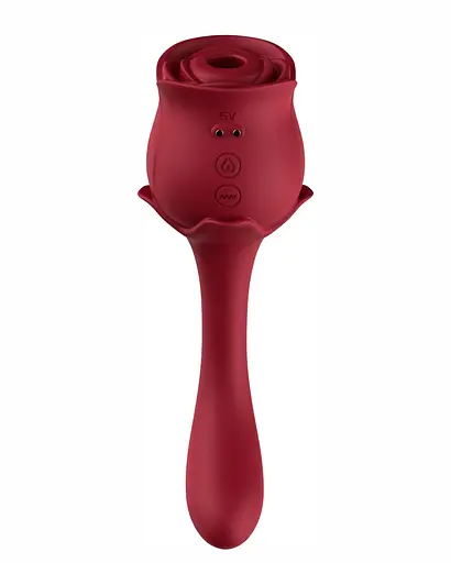 Вакуумний стимулятор клітора з вібрацією B - Series Joy Boss Series Rose бордовий - фото 4