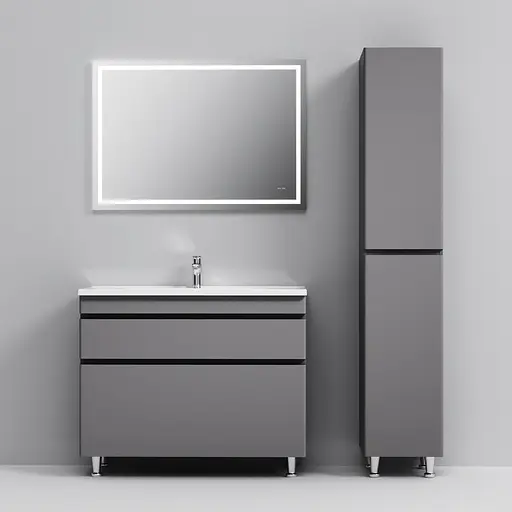 Тумба з умивальником AM.PM Hit 100 см графіт матовий M93A-FSX01002-WC01002GM38 Графіт - фото 5