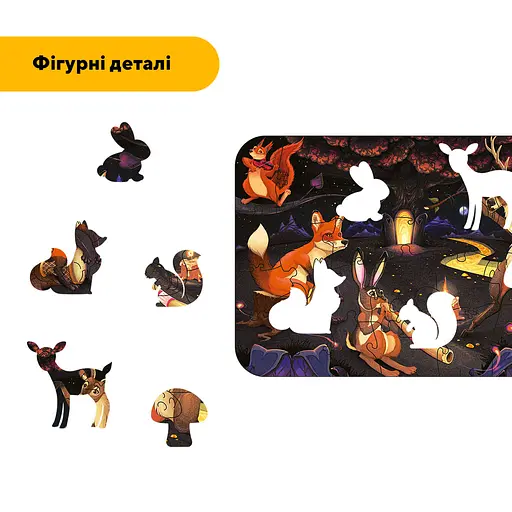 Пазл деревянный Лесная Сказка, А4, Деревянная коробка 100 элементов - фото 3