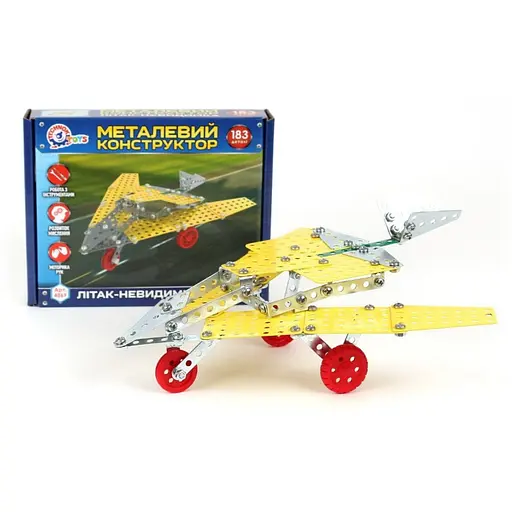 Конструктор металлический ТехноК Самолет-невидимка 4869TXK 183 детали - фото 1