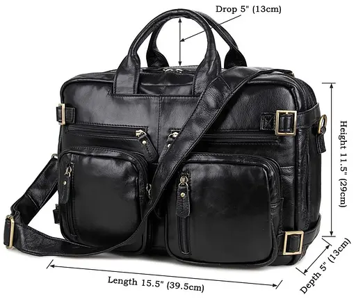 Чоловіча шкіряна сумка Vintage 39,5х29х13 см sum0012442 - фото 9