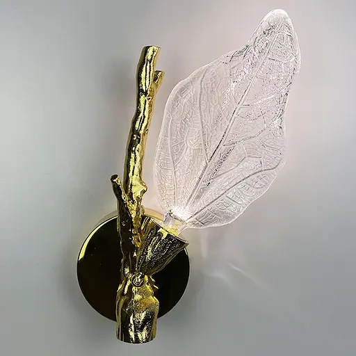 Золоте бра з імітацією гілки дерева 23х34 см Арт. WDS 1-130*349 Line F - фото 3