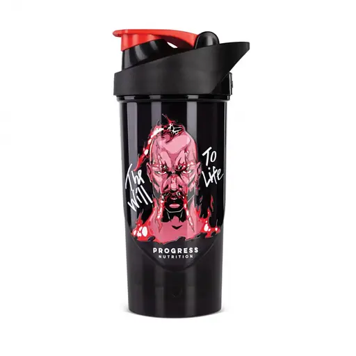 Шейкер Progress Nutrition Shaker The Will To Life чорно-червоний 700 мл (1086-2022-10-2933)