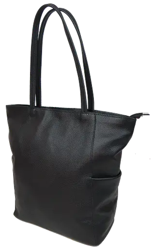 Женская кожаная сумка на двух ручках Borsacomoda черная sum0028736 - фото 2