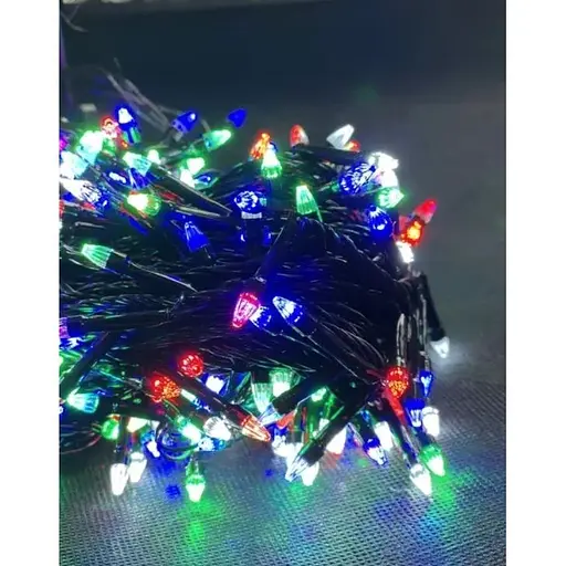 Новорічна LED гірлянда Конус - 24 м 400 кольорових лампочек для яскравої святкової ілюмінації - фото 1
