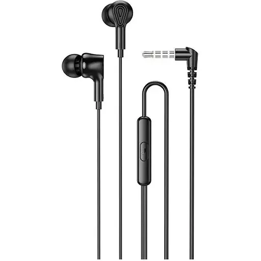 Наушники Hoco Ingenious universal earphones with microphone M102 1.2M, 90°