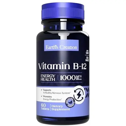 Витамины Earths Creation Vitamin B-12 1000 mcg Sublingual 60 таб (1091-818 251)