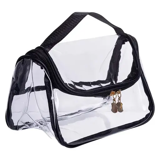 Набір косметичок Yiwu HP-16-6K, 23х14.5х17 см / 18х8х10.5 см водонепроникні 2 шт. прозорі - фото 3