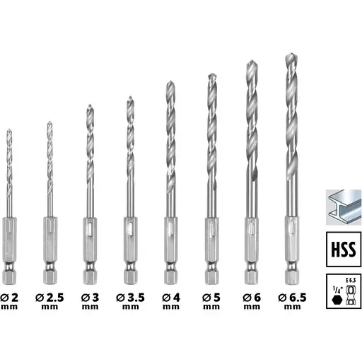 Набор ударных бит и сверл по металлу Einhell M-Case 39 шт. (108773) - фото 12
