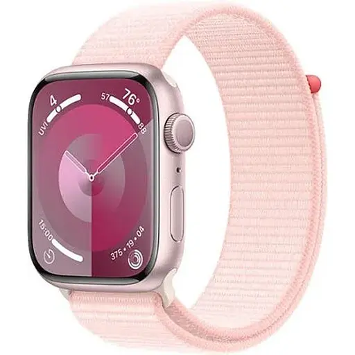 Смарт-годинник Apple Watch Series 9 GPS 45mm Pink Aluminum Case w. Light Pink S. Loop (MR9J3)