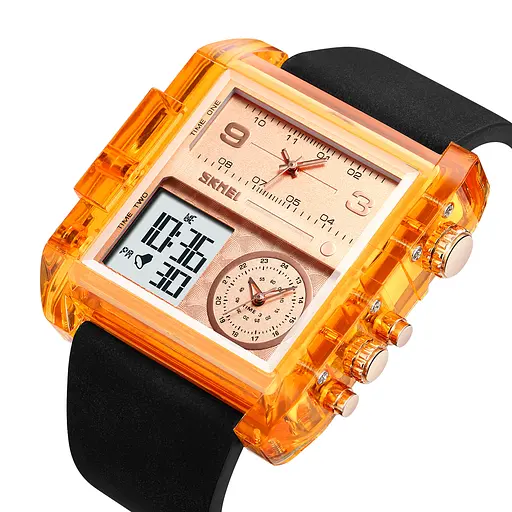 Наручний годинник чоловічий 2020AR Amber-Transparent Skmei acs0030387 - фото 2