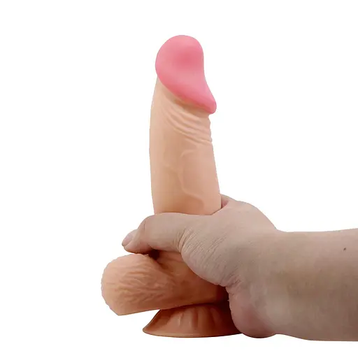 Фалоімітатор Baile Sliding Skin Bendable 7.6'' 19.4 см тілесний - фото 6