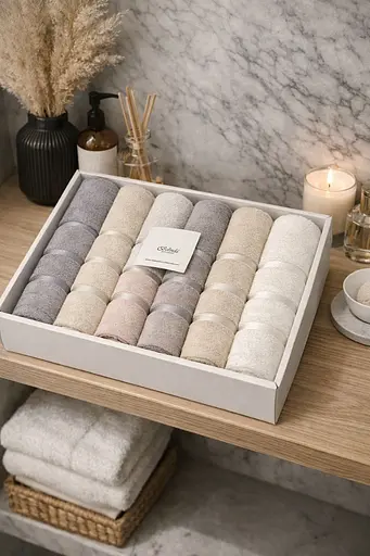 Набір турецьких рушників для ванної 50x90 см 6 шт TC303376180 - фото 2