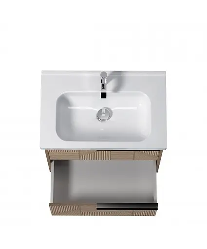 Тумба Мойдодир Illusion 70-A з умивальником ID-70 дуб натуральний - фото 6