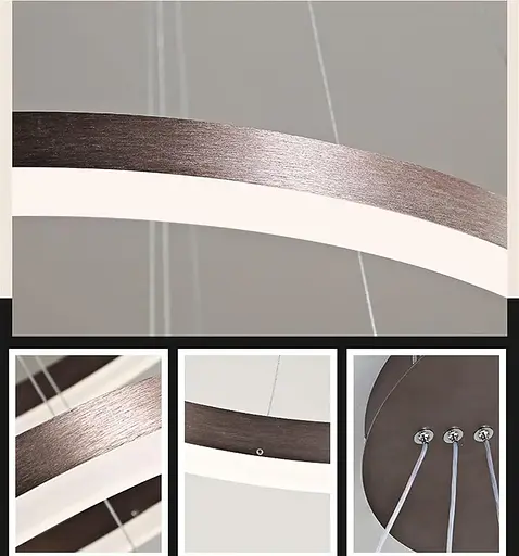 Світлодіодна люстра Олімпія PJ812 Coffee 60см - фото 3