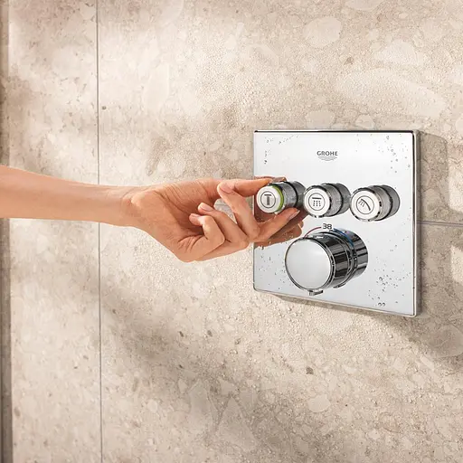 Душова система прихованого монтажу термостатична Grohe QuickFix Precision Smartcontrol Cube 34875000, Хром - фото 9