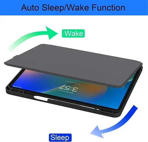 Чохол ROOFEI для iPad 10-го покоління (10,9 дюйма, 2022 р.) зі знімною клавіатурою: 7-колірне підсвічування, сенсорна панель - фото 6