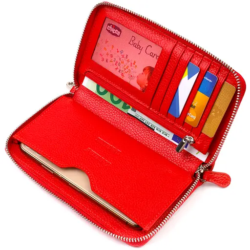 Женский кожаный кошелек Canpellini 17х10.5х2 см acs0025552 - фото 4